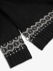 The Little Tailor Kids Snowflake Funnel Neck Chunky Christmas Jumper - Image 4 of 4