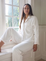 The Little Tailor Luxury Soft Touch Velour Christmas Pyjamas - Image 1 of 11
