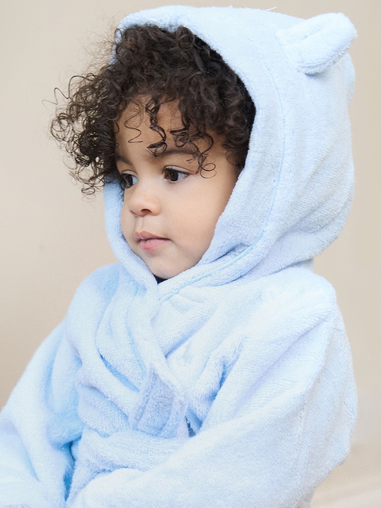 The Little Tailor Baby Towelling 100% Cotton Bath Robe - Image 3 of 5