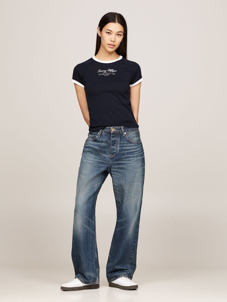 Tommy Hilfiger Blue Fit Straight Koa Mid Rise Loose Jeans - Image 2 of 5