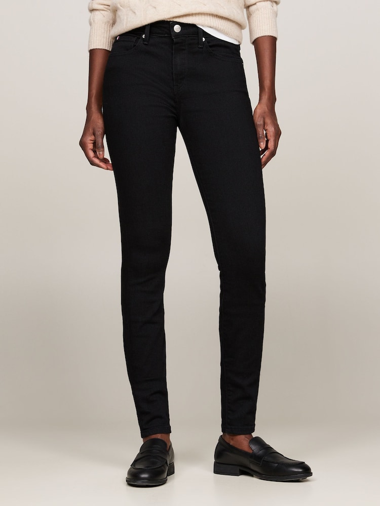 Tommy Hilfiger Black Como Skinny Jeans - Image 1 of 5