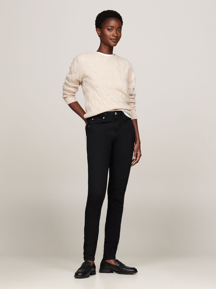 Tommy Hilfiger Black Como Skinny Jeans - Image 2 of 5