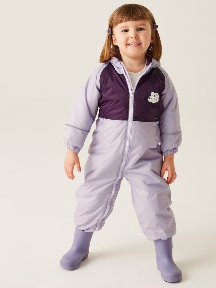 Regatta Purple Kids Mudplay III Waterproof Puddlesuit - Image 1 of 6