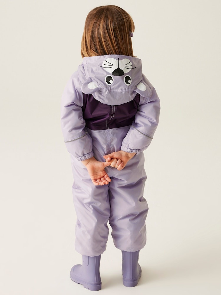 Regatta Purple Kids Mudplay III Waterproof Puddlesuit - Image 2 of 6