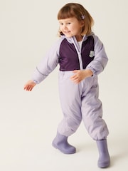 Regatta Purple Kids Mudplay III Waterproof Puddlesuit - Image 3 of 6