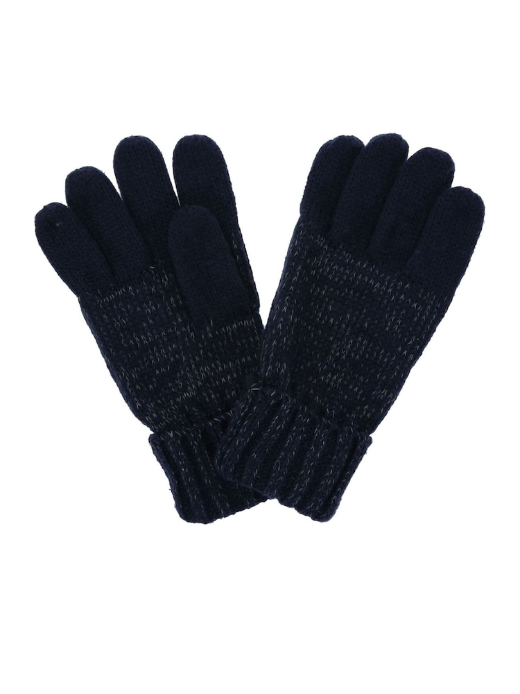 Regatta Dark Blue Kids Luminosity Knitted Gloves - Image 1 of 1