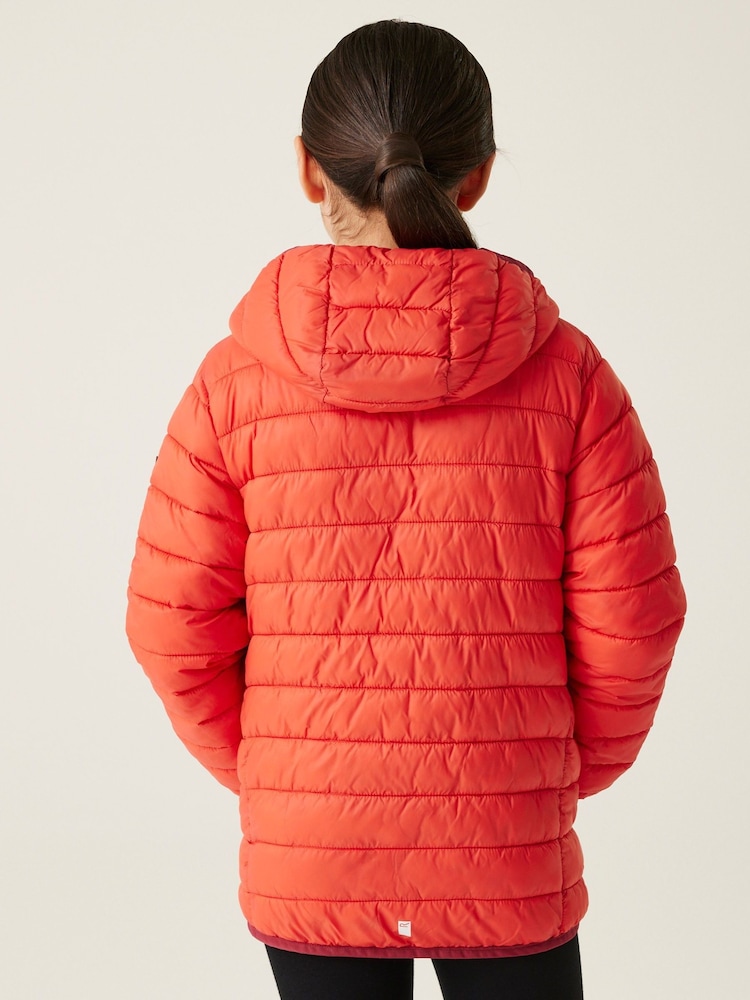 Regatta Red Kids Hooded Marizion Baffled Jacket - Image 2 of 7 Regatta Red Kids Hooded Marizion Baffled Jacket - Image 2 of 7