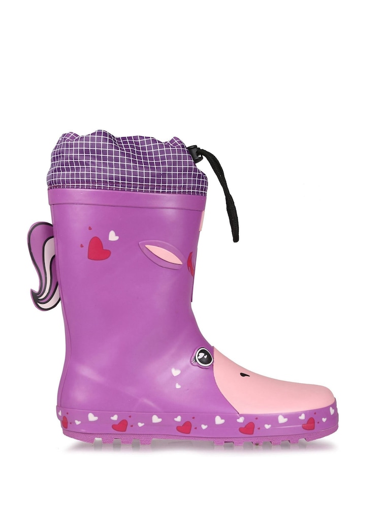 Regatta Pink Kids Mudplay Animal Wellies - Image 1 of 6