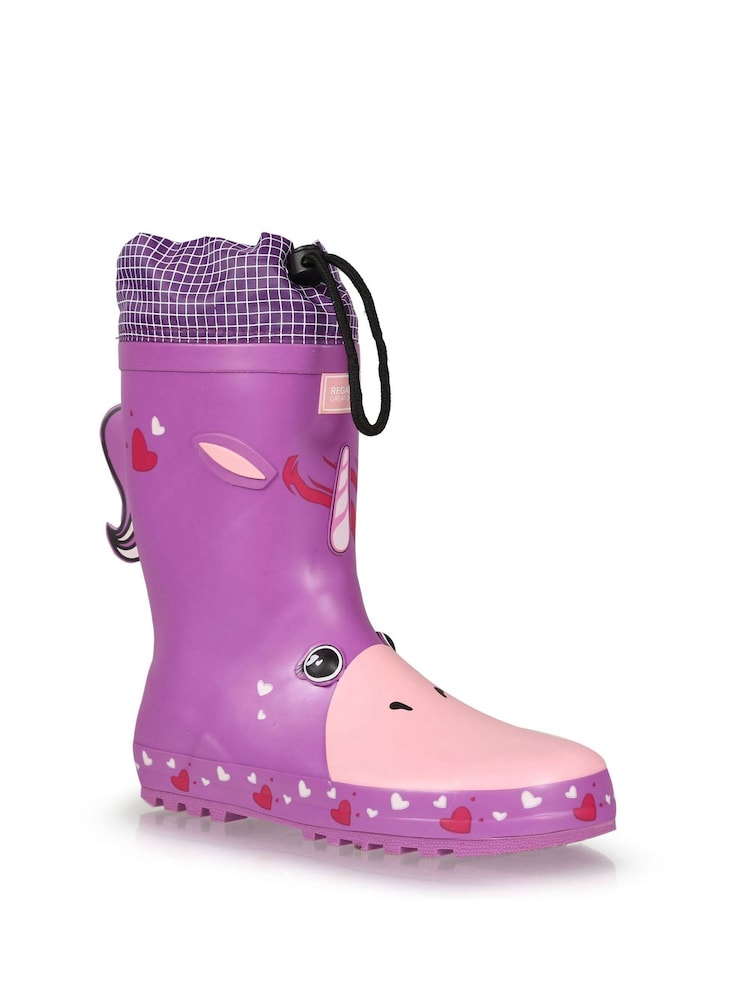 Regatta Pink Kids Mudplay Animal Wellies - Image 2 of 6
