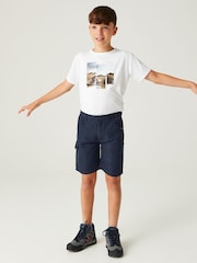 Regatta Blue Kids Sorcer II Cargo Walking Shorts - Image 3 of 7