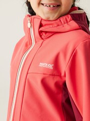 Regatta Red Kids Hayden Bury II Softshell Hooded Jacket - Image 5 of 8