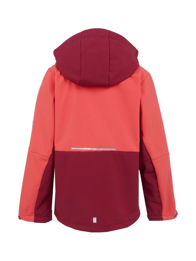 Regatta Red Kids Hayden Bury II Softshell Hooded Jacket - Image 8 of 8