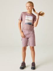 Regatta Purple Kids Sorcer II Cargo Walking Shorts - Image 3 of 8