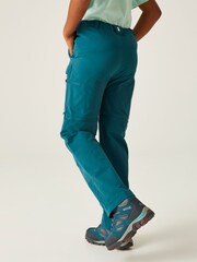 Regatta Blue Kids Highton Stretch Zip Off Walking Trousers - Image 2 of 9