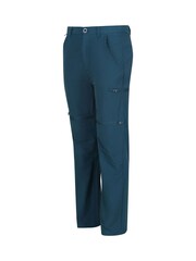 Regatta Blue Kids Highton Stretch Zip Off Walking Trousers - Image 8 of 9