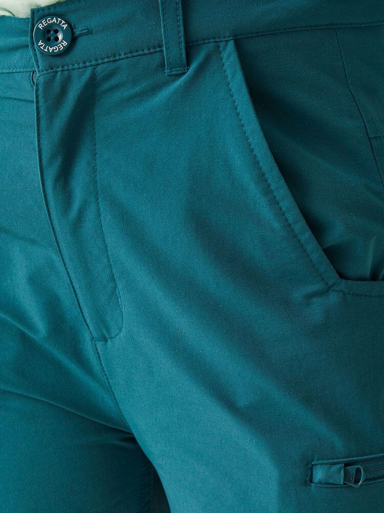 Regatta Blue Kids Highton Stretch Zip Off Walking Trousers - Image 9 of 9