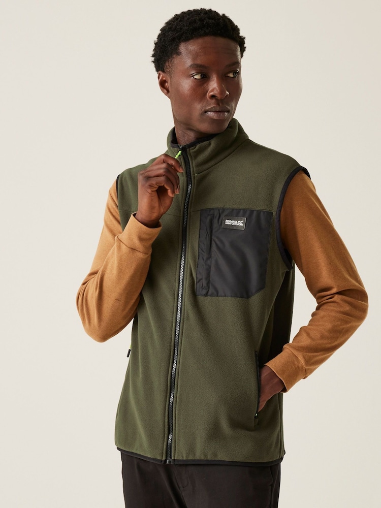 Regatta Green Mens Frankie Microfleece Body Warmer - Image 1 of 6