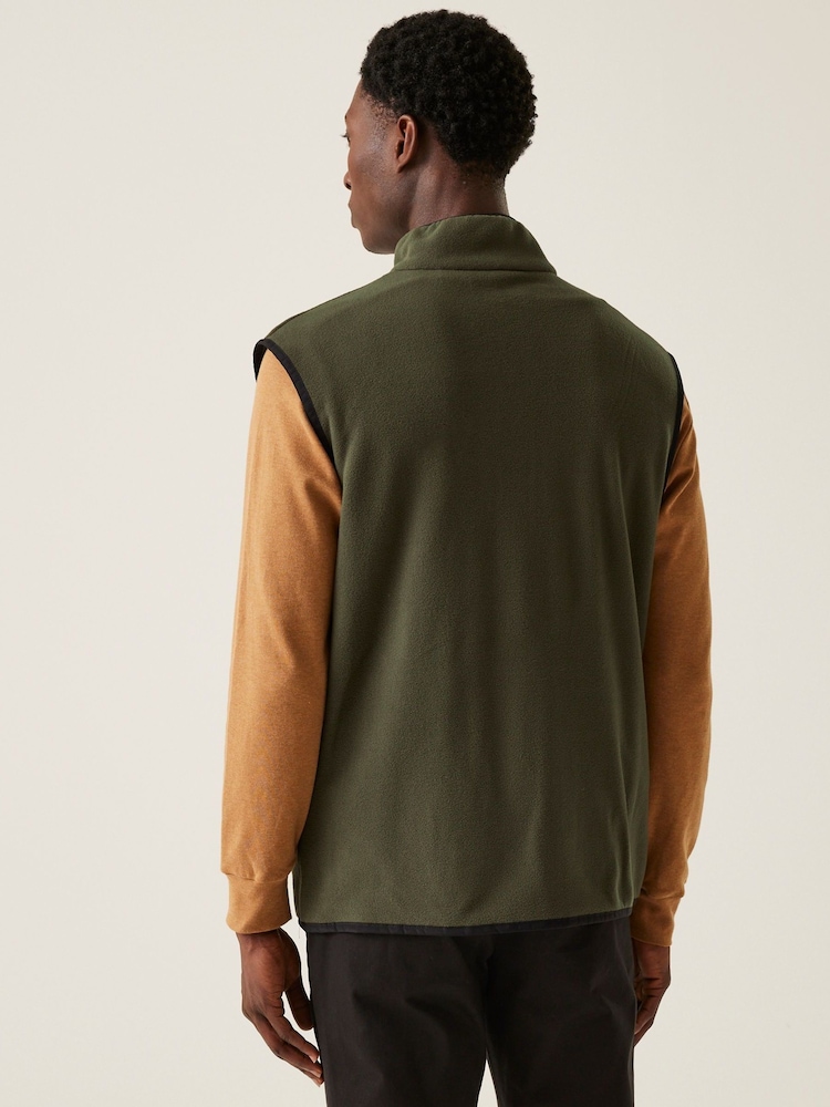 Regatta Green Mens Frankie Microfleece Body Warmer - Image 2 of 6