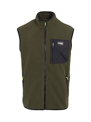 Regatta Green Mens Frankie Microfleece Body Warmer - Image 5 of 6