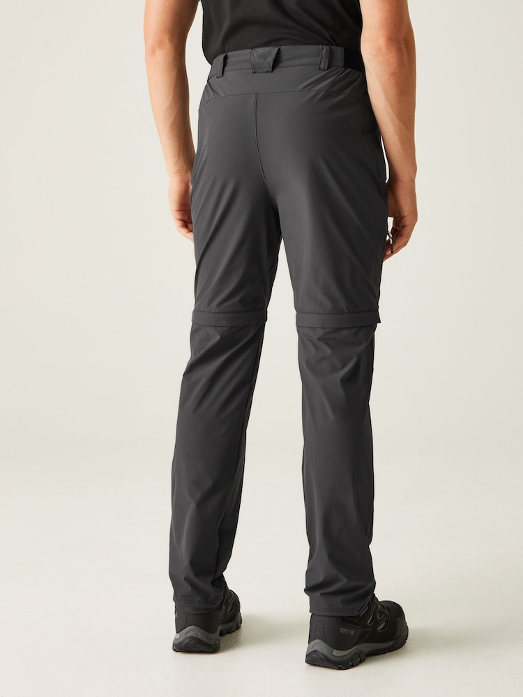Regatta Grey Mens Travel Light Zip Off Packaway Trousers - Image 2 of 9