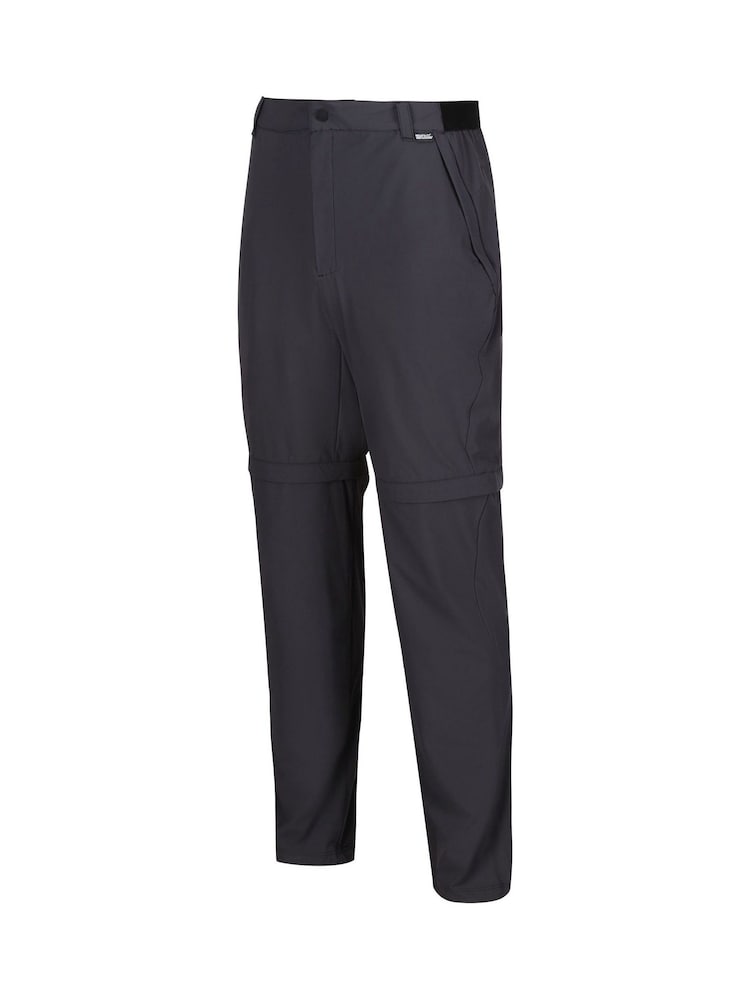 Regatta Grey Mens Travel Light Zip Off Packaway Trousers - Image 9 of 9