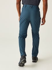 Regatta Blue Mens Travel Light Zip Off Packaway Trousers - Image 2 of 9