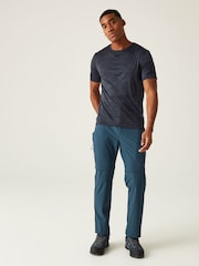 Regatta Blue Mens Travel Light Zip Off Packaway Trousers - Image 3 of 9