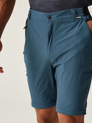 Regatta Blue Mens Travel Light Zip Off Packaway Trousers - Image 4 of 9
