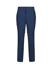 Regatta Blue Mens Travel Light Zip Off Packaway Trousers - Image 7 of 9