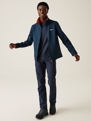 Regatta Blue Shower Resistant Cera V Full Zip Softshell Jacket - Image 3 of 7