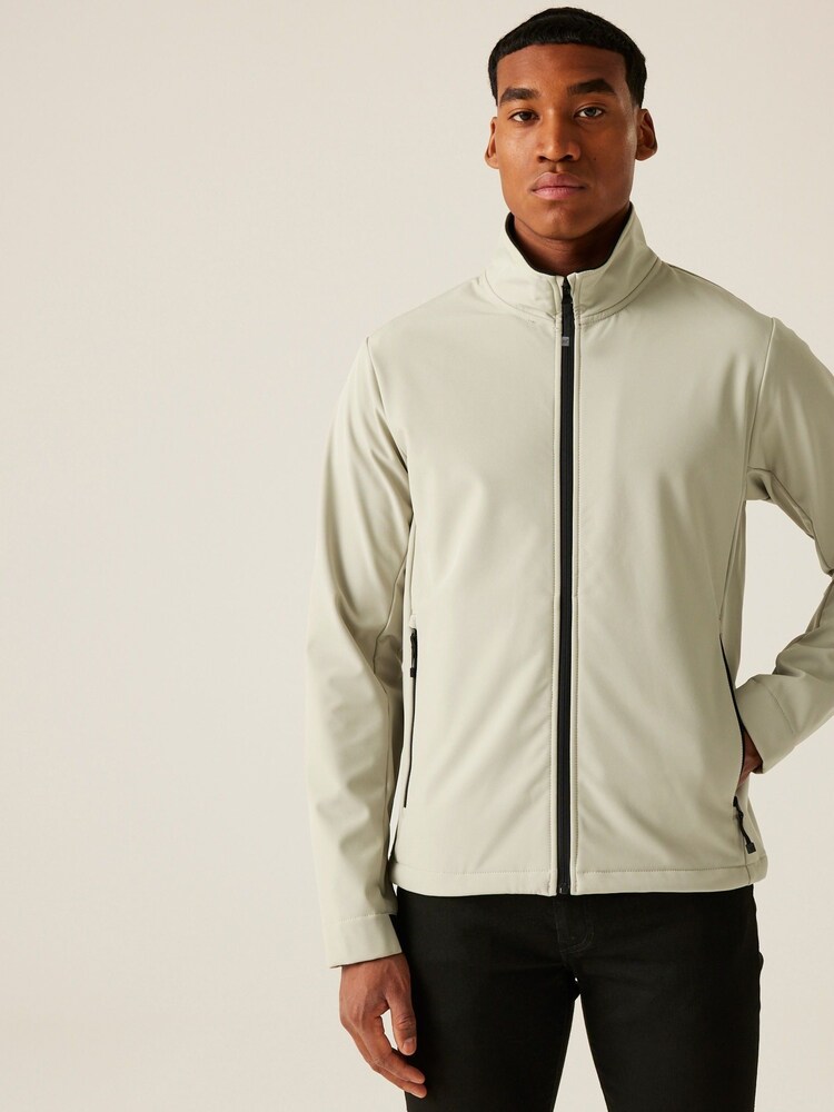 Regatta Cream Mens Dendrick Softshell Jacket - Image 1 of 9