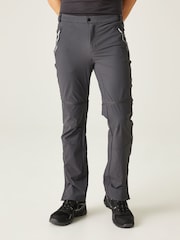 Regatta Grey Mens Mountain Zip Off Walking Trousers - Image 1 of 9