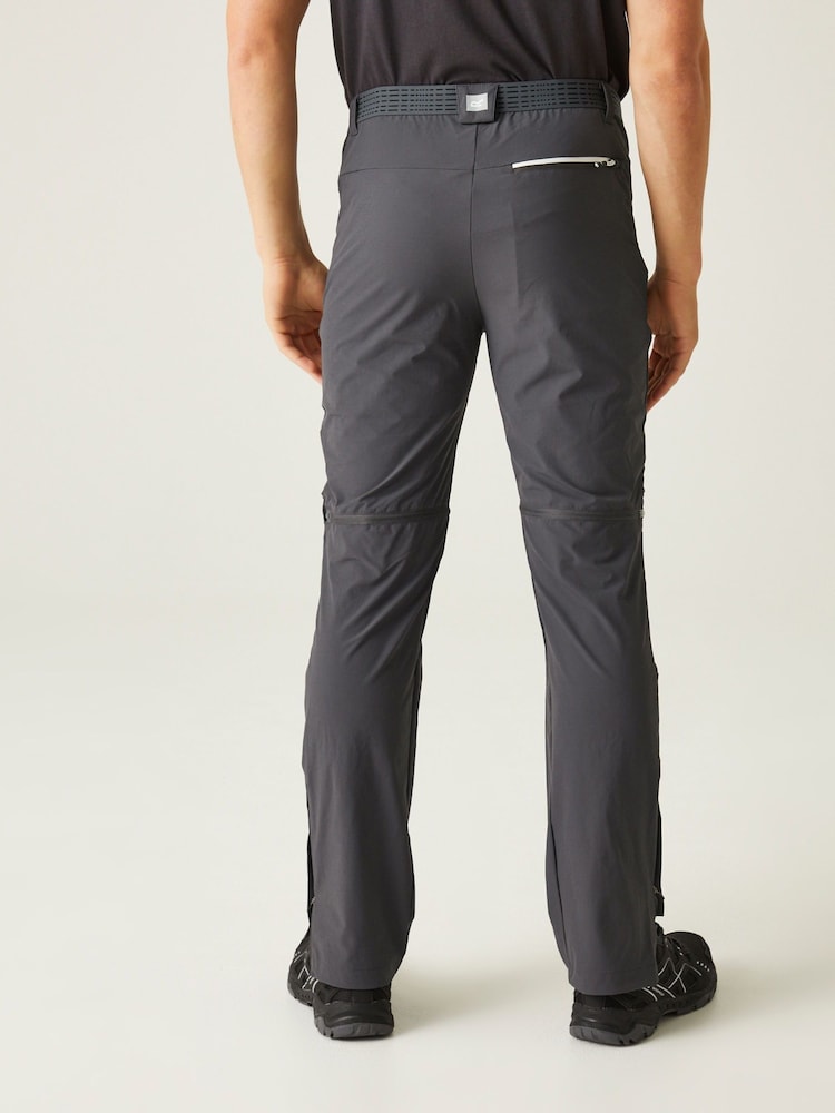 Regatta Grey Mens Mountain Zip Off Walking Trousers - Image 2 of 9