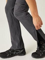 Regatta Grey Mens Mountain Zip Off Walking Trousers - Image 5 of 9