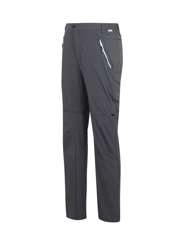 Regatta Grey Mens Mountain Zip Off Walking Trousers - Image 9 of 9