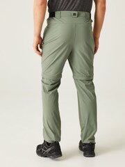 Regatta Green Mens Travel Light Zip Off Packaway Trousers - Image 2 of 9