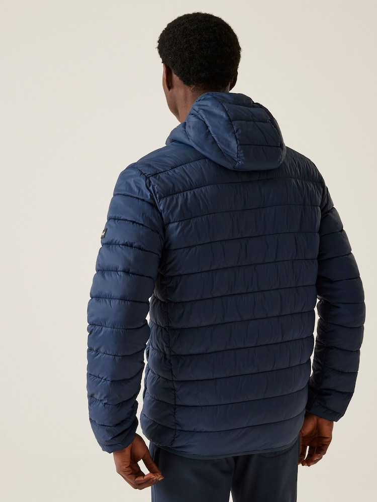 Regatta Blue Mens Hooded Marizion Baffled Jacket - Image 2 of 9