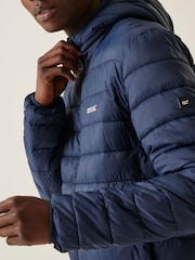 Regatta Blue Mens Hooded Marizion Baffled Jacket - Image 4 of 9