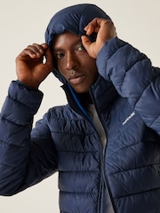 Regatta Blue Mens Hooded Marizion Baffled Jacket - Image 6 of 9