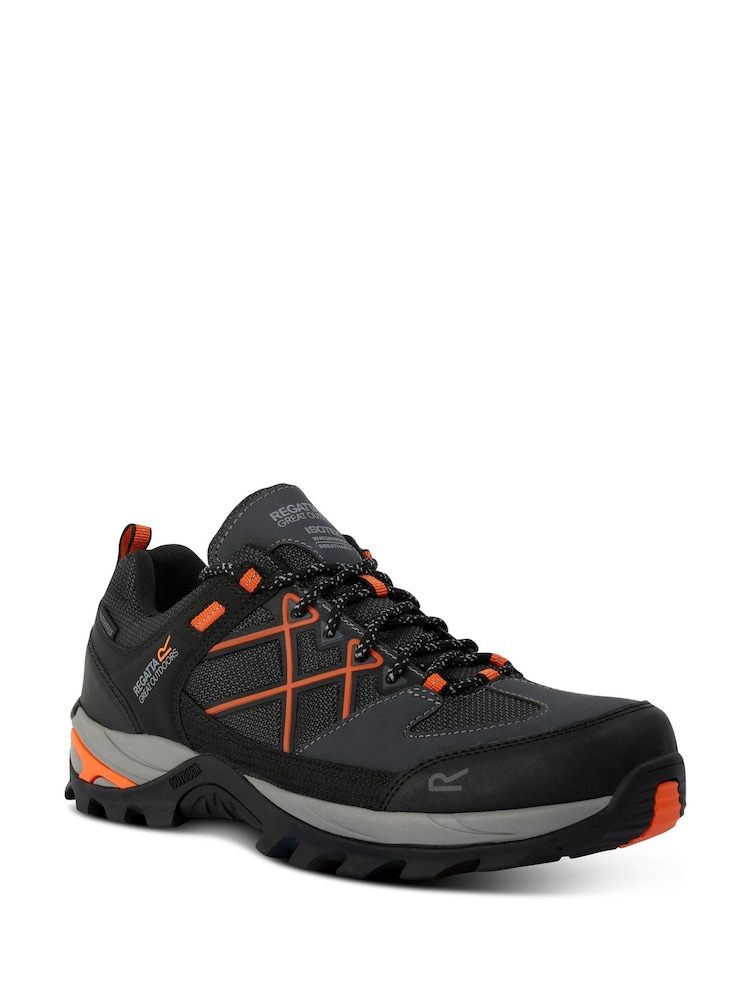 Regatta Black/Grey Samaris III Low Waterproof Hiking Shoes - Image 2 of 6