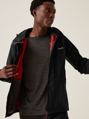 Regatta Black Mens Hewitts X Hooded Softshell Jacket - Image 5 of 8