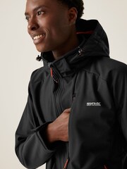 Regatta Black Mens Hewitts X Hooded Softshell Jacket - Image 6 of 8
