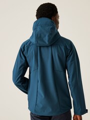 Regatta Blue Mens Hewitts X Hooded Softshell Jacket - Image 2 of 8