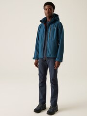 Regatta Blue Mens Hewitts X Hooded Softshell Jacket - Image 3 of 8