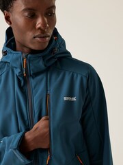 Regatta Blue Mens Hewitts X Hooded Softshell Jacket - Image 5 of 8