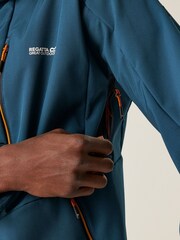 Regatta Blue Mens Hewitts X Hooded Softshell Jacket - Image 6 of 8