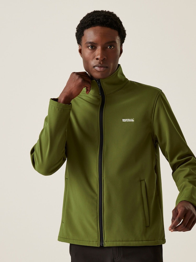 Regatta Green Mens Cera V Softshell Jacket - Image 1 of 7
