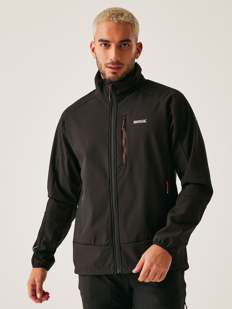 Regatta Black Mens Moutdale Softshell Jacket - Image 1 of 8