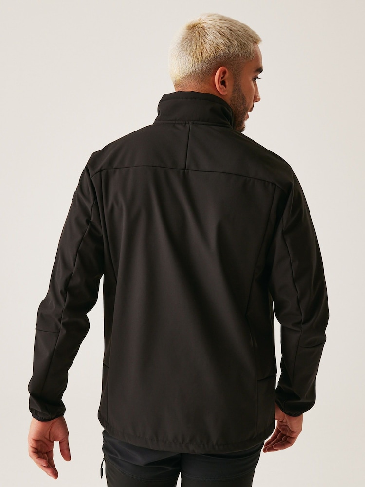 Regatta Black Mens Moutdale Softshell Jacket - Image 2 of 8
