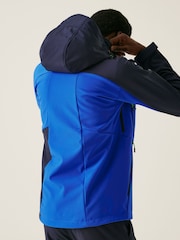 Regatta Blue Mens Hewitts X Hooded Softshell Jacket - Image 2 of 8